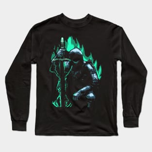 8bit templar knights art Long Sleeve T-Shirt